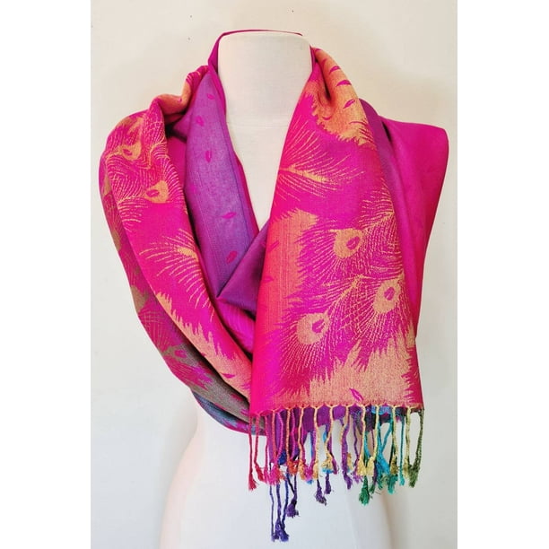 Bird Print & Tree of Life Pattern Silk on Silk Women's Scarf Shawl Two Tones Reversible Home Decorative Blanket Indian Bedspread Floral Bird Print & Tree of Life Pattern Silk on Silk Women's Scarf Shawl Two Tones Reversible Home Decorative Blanket Indian Bedspread Floral